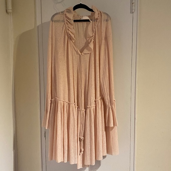 See By Chloe Dresses & Skirts - NWOT Oversized See by Chloe Light Pink Gauzy Tent Dress Size 2